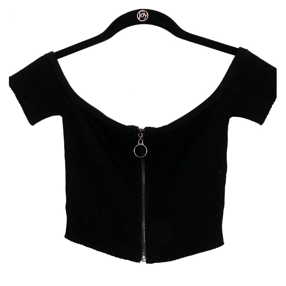 Zip-up Crop Top